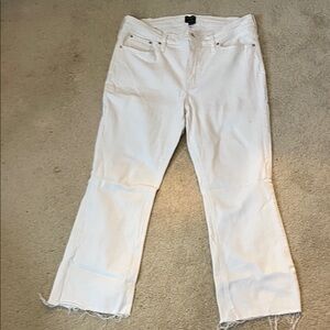 J. Crew Factory Women's White Flare Jeans